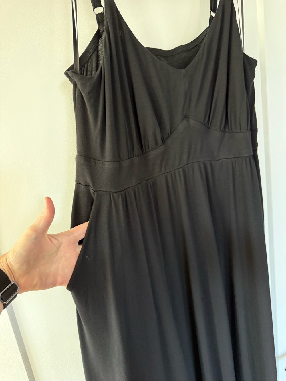 Black Sleeveless Maxi Dress with Pockets torrid sz 2 - Picture 6 of 7